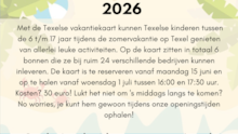 Texelse vakantiekaart 2026